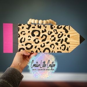 Wooden Leopard Pencil Hanger